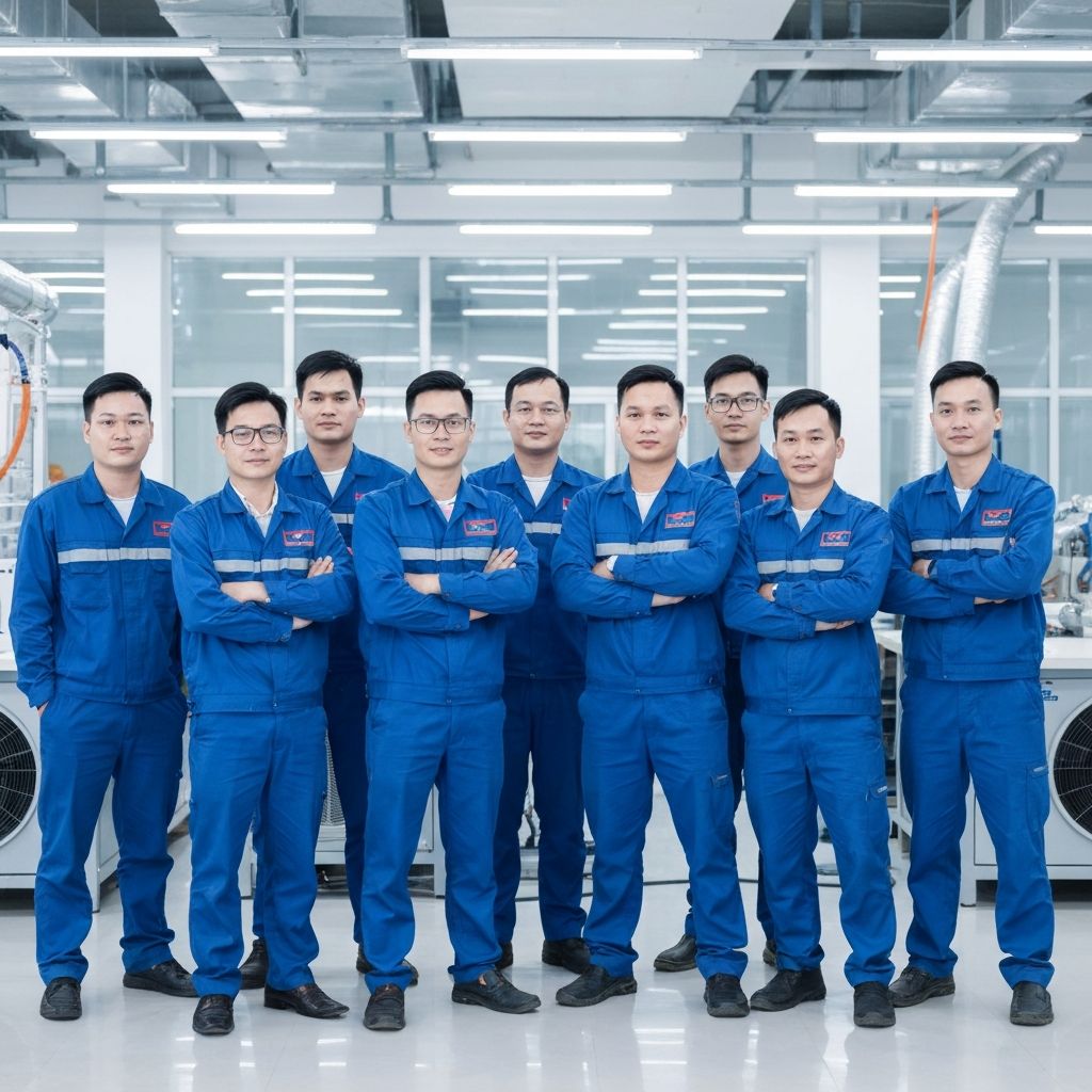 Đội ngũ kỹ thuật viên điện lạnh Điện Lạnh KV